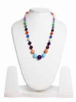 Genuine Reiki Healing Multi Onyx Crystal Stone Semi Precious Necklace