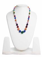 Natural Onyx Crytal Semi Precious Stone Spiritual Graduation Necklace