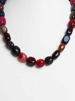 Natural Multicolor Onyx Crystal Semi Precious Stone Necklace Jewellery - Image 2