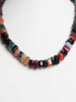 Semi Precious Onyx Tumble Reiki Crystal Chakra Healing Stone Necklaces - Image 2