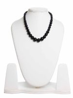 Natural Black Onyx Reiki Crystal Healing Stone Semi Precious Necklace