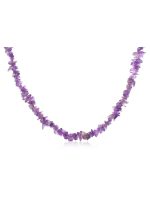 Natural Reiki Crystal Amethyst Semi Precious Necklace Releases Tension - Image 2