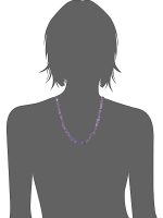 Natural Reiki Crystal Amethyst Semi Precious Necklace Releases Tension - Image 3