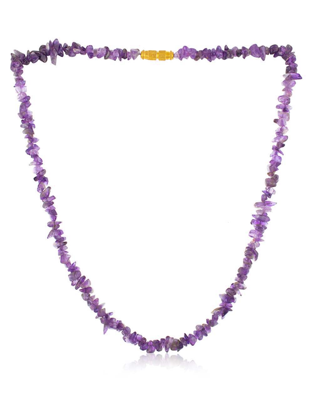00328.jpg Natural Reiki Crystal Amethyst Semi Precious Necklace Releases Tension - Image 1