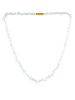 Natural Crystal Aquamarine Semi Precious Stone Necklace Hormone Growth
