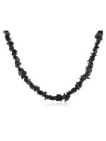 Genuine Reiki Crystal Black Onyx Chips Semi Precious Gemstone Necklace - Image 2