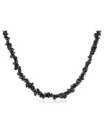 Genuine Black Spinal Healing Crystal Semi Precious Gemstone Necklace - Image 2