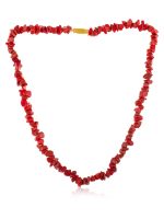 Genuine Healing Reiki Red Coral Semi Precious Gemstone Chips Bracelet