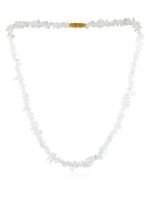 Natural White Quartz Healing Crytal Semi Precious Stone Chips Necklace