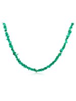 Natural Reiki Crystal Green Onyx Chips Semi Precious Stone Necklace - Image 2
