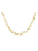 Genuine Yellow Lemon Quartz Crytal Semi Precious Stone Chips Necklace - Image 2