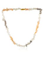 Natural Reiki Crystal Unisex Moonstone Semi Precious Stone Necklace