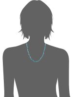 Genuine Healing Crystal Blue Turquoise Precious Stone Chips Necklace - Image 3