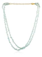 Genuine Reiki Healing Crystal Aquamarine Semi Precious Stone Necklace