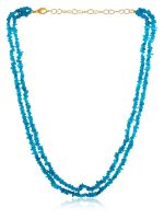 Genuine Crystal Apatite Semi Precious Stone Necklace For Throat Chakra