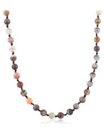Genuine Reiki Chakra Healing Black Agate Semi Precious Stone Necklace - Image 2