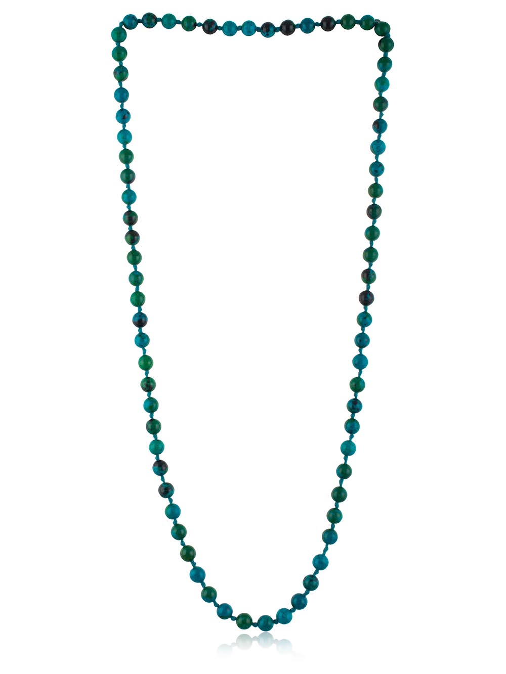 00488.jpg Natural Healing Infection Chrysocolla Semi Precious Gemstone Necklace - Image 1