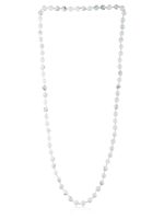 Genuine Howlite 32” Semi Precious Stone Round Bead Necklace