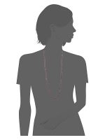 Genuine Howlite 32” Semi Precious Stone Round Bead Necklace - Image 3