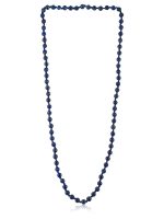 Genuine Crystal Blue Lapis Lazuli Semi Precious Stone Passion Necklace