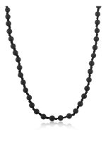 Genuine Crystal Black Lava Rock Semi Precious Stone Passion Necklace - Image 2