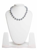 Natural Silver Pearl Reiki Crystal Chakra Healing Gemstone Necklace