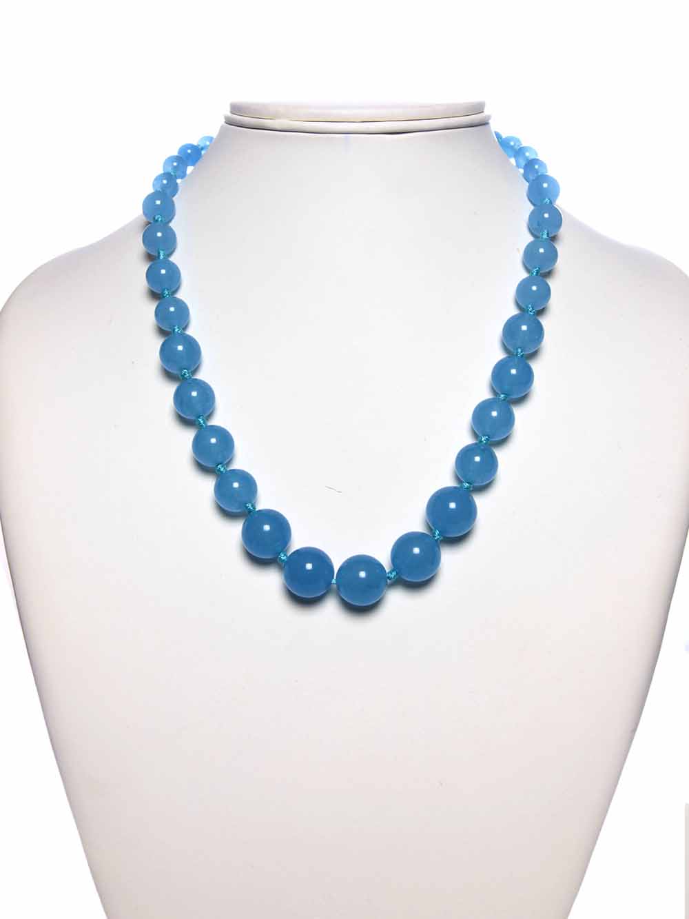 1-2.jpg Semi Precious Blue Onyx Reiki Crystal Chakra Healing Stone Necklace - Image 1