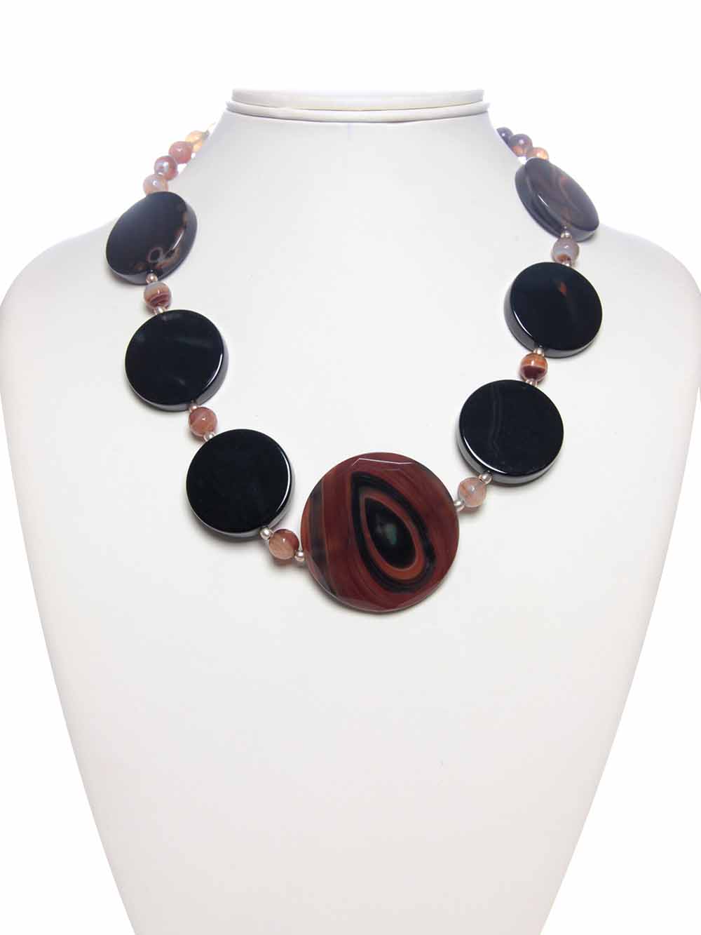 1-34.jpg Faceted Shaped Bead Onyx Crystal Semi Precious Stone Gorgeous Necklace - Image 1