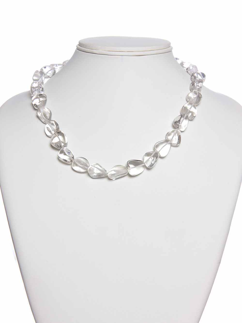 1-58.jpg Certified Large Beaded Crystal Quartz Gemstone Semi Precious Necklace - Image 1