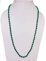 Genuine Certified Crystal Green Onyx Gemstone Semi Precious Necklace