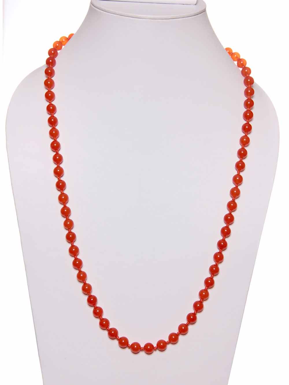 1-68.jpg Beautiful & Genuine Carnelian Semi Precious Stone Positive Necklace - Image 1