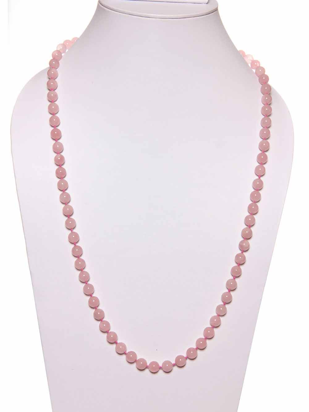 1-69.jpg Natural Rose Quartz Semi Precious Gemstone Necklace Unconditional Love - Image 1