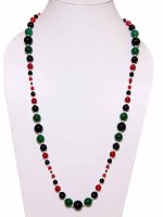 Natural Healing Chakra Crystal Onyx & Quartz Semi Precious Necklace