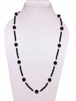 Genuine Certified Crystal Onyx Quartz Stone Semi Precious Necklace