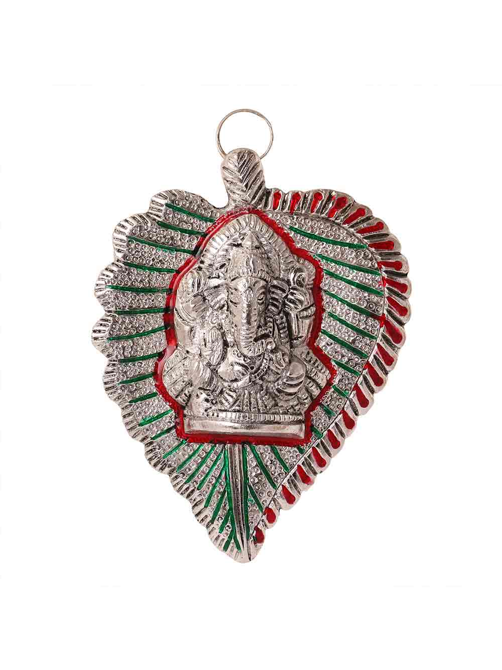1-96.jpg Decorative Wall Hanging Silver Ganesh - Image 1