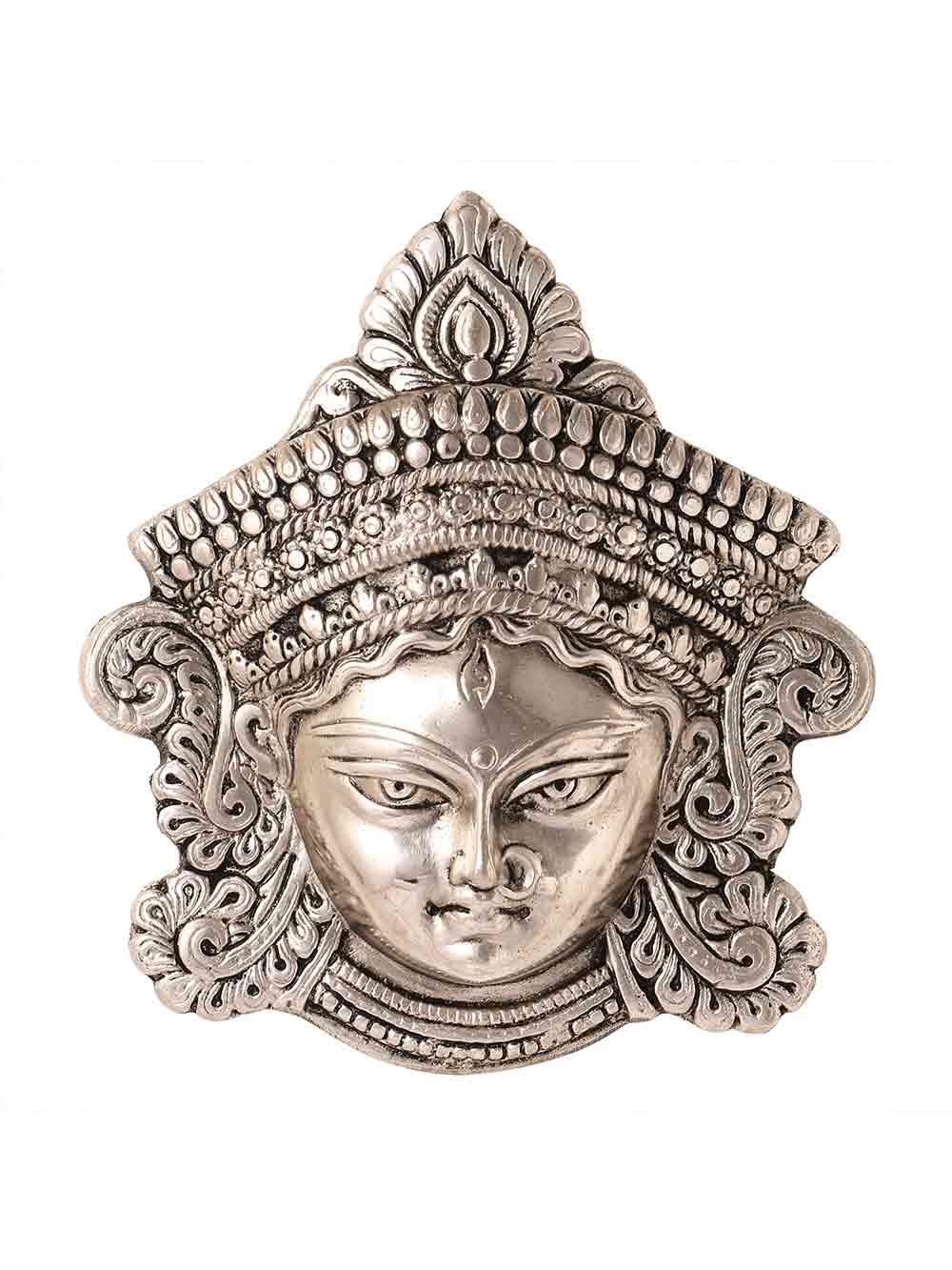 1-98.jpg Home Decor Matel Durga Face - Image 1