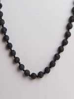Natural Grey Crystal Healing Black Lava Semi Precious Stone Necklace - Image 2
