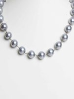 Natural Silver Pearl Reiki Crystal Chakra Healing Gemstone Necklace - Image 2