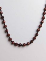 Genuine Chakra Mahogany Obsidian Crystal Semi Precious Stone Necklace - Image 2