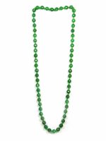 Natural Certified Crystal Base Green Onyx Semi Precious Stone Necklace - Image 2