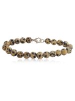 Natural Dalmation Jasper Semi Precious Stone Bracelet Tackle Problems