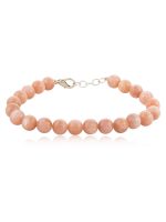 Peach Sunstone Healing Reiki Crystal Semi Precious Stone Bracelet - Image 2