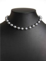 Natural Silver Pearl Reiki Crystal Chakra Healing Gemstone Necklace - Image 3