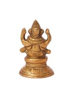 Home Decore Medium Size Brass Ganesh Statue - Image 3
