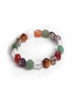 7 Chakra Multicolor Crystal Semi Precious Bracelet Flow Of Energy