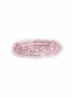 Natural Pink Rose Quartz Semi Precious Stone Bracelet Self Confidence - Image 2