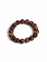 Natural Tiger Eye Round Beads Crystal Stone Bracelet Plexus Chakra