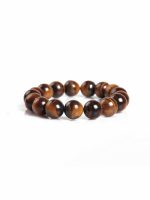 Natural Tiger Eye Round Beads Crystal Stone Bracelet Plexus Chakra - Image 2