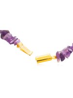 Genuine Healing Amethyst Semi Precious Bracelet Releases Tension - Image 2