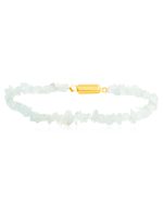 Natural Crystal Aquamarine Semi Precious Stone Bracelet Soothes Fears